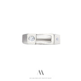 14k solid white gold Diamonds ring CMR/215 - Mellow Jewellery Creative House