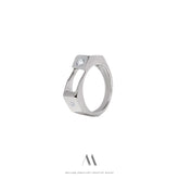 14k solid white gold Diamonds ring CMR/215 - Mellow Jewellery Creative House