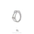 14k solid white gold Diamonds ring CMR/215 - Mellow Jewellery Creative House