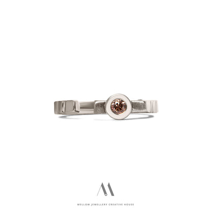 14k solid white gold Diamonds ring CMR/164 - Mellow Jewellery Creative House