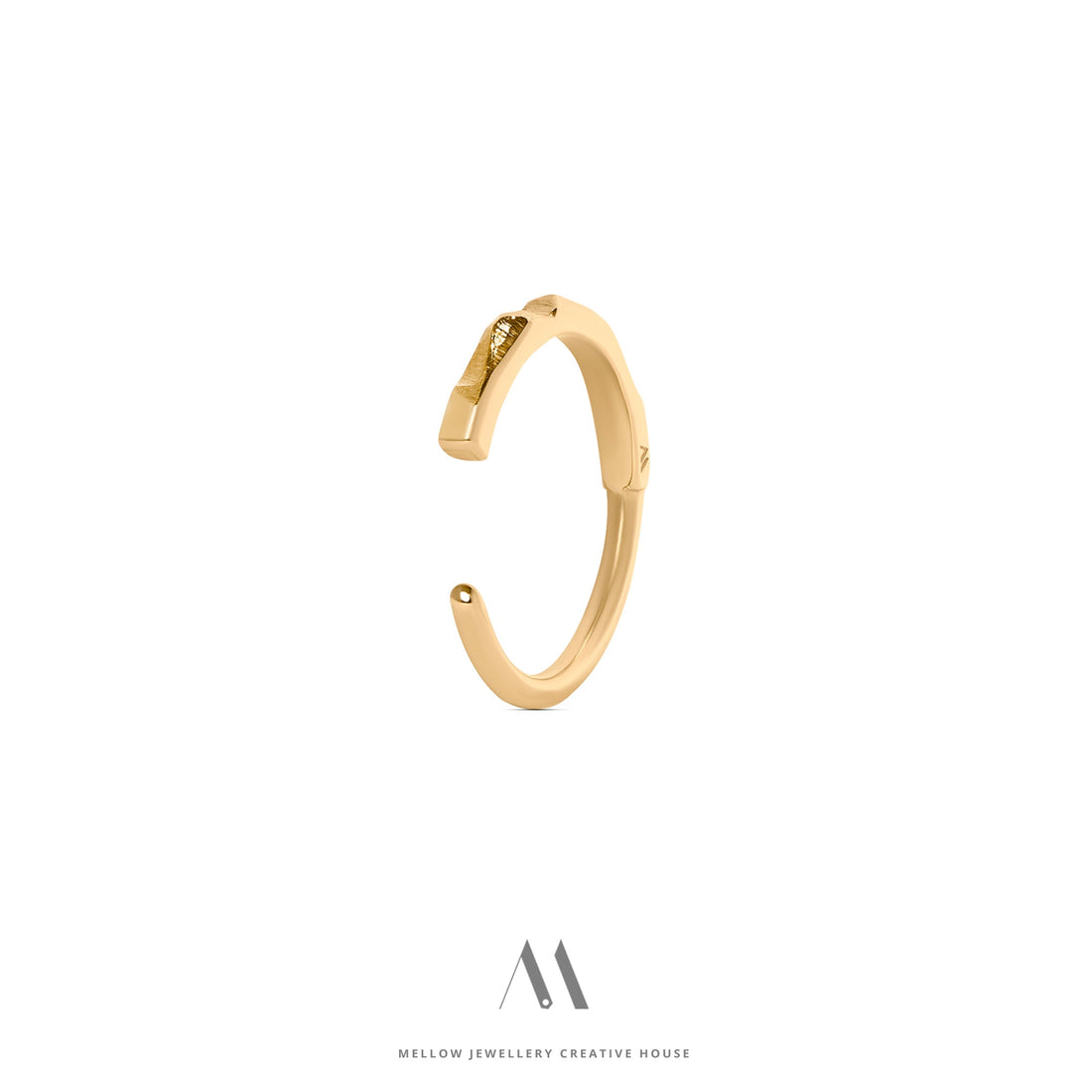 14k solid yellow gold Diamonds ring R5/Au032 - Mellow Jewellery Creative House