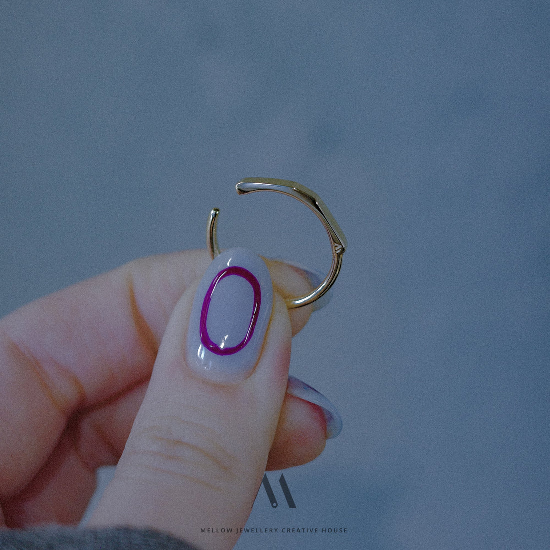 14k solid yellow gold ring R5/Au035 - Mellow Jewellery Creative House