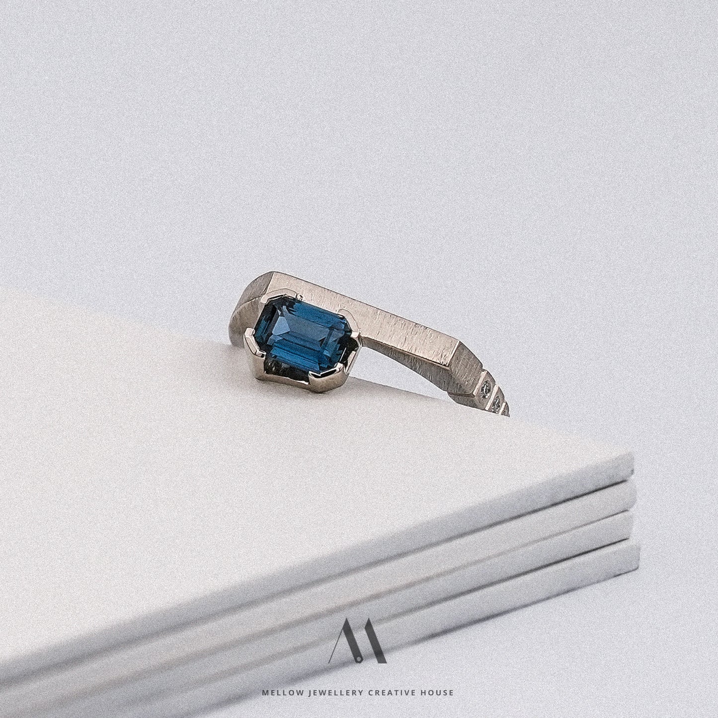 Custom Sapphire Diamonds ring CMR/125