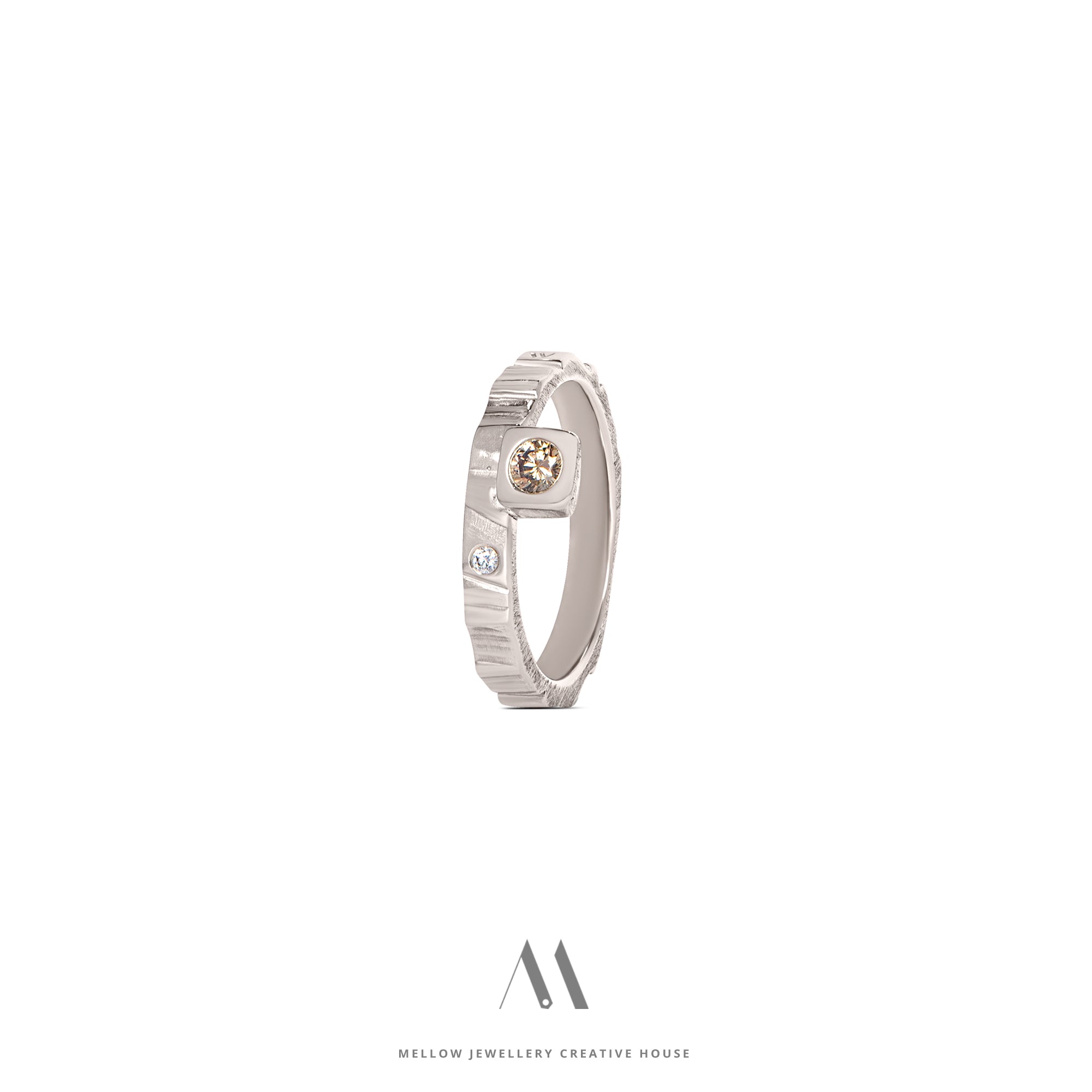 14k solid white Diamonds ring CMR/147