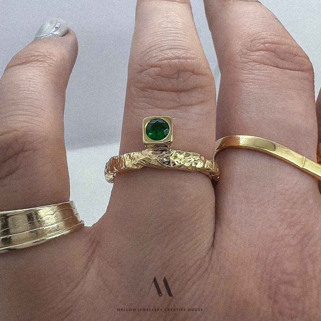 Bespoke solid gold Emerald ring CMR/95