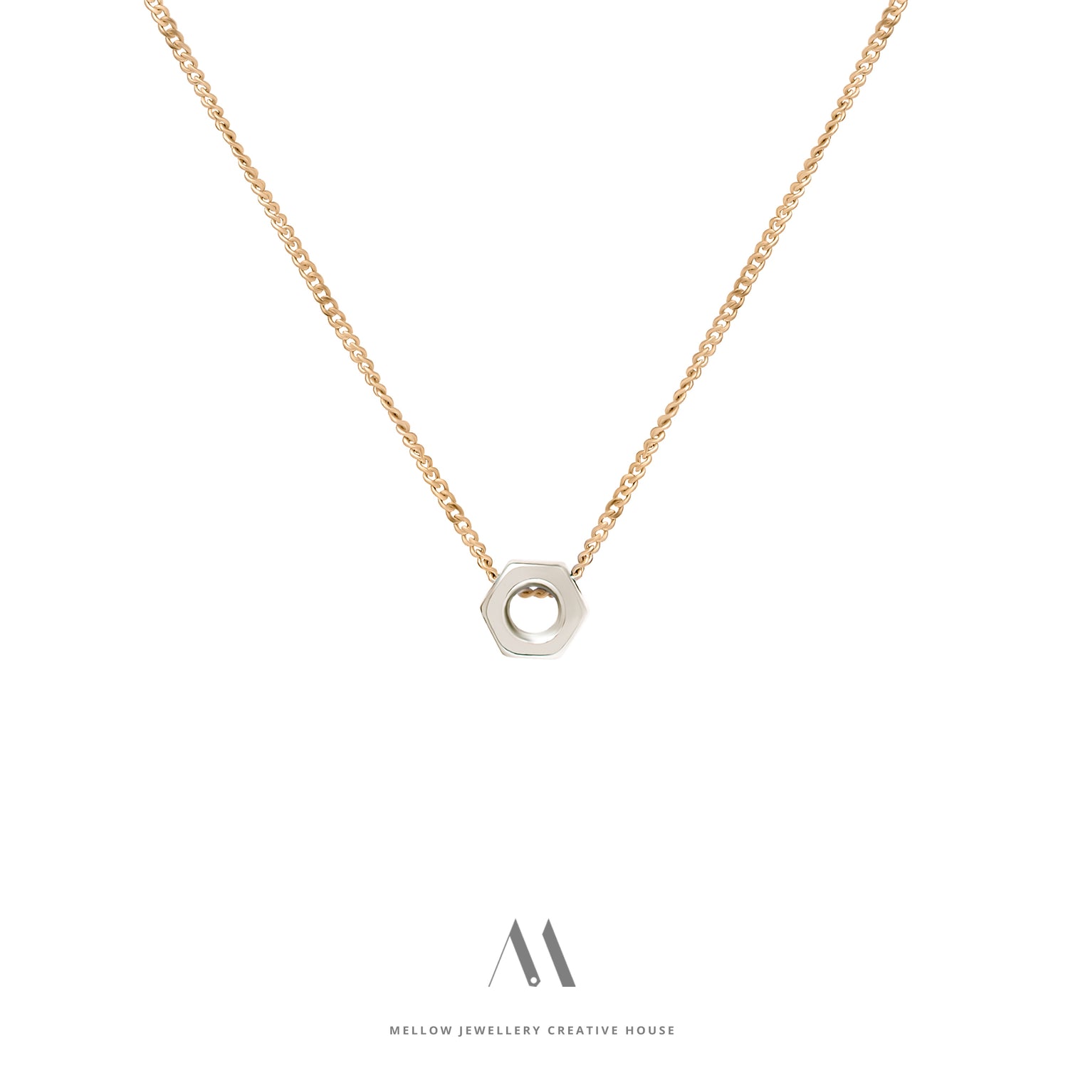 14k solid gold necklace N4/Au004