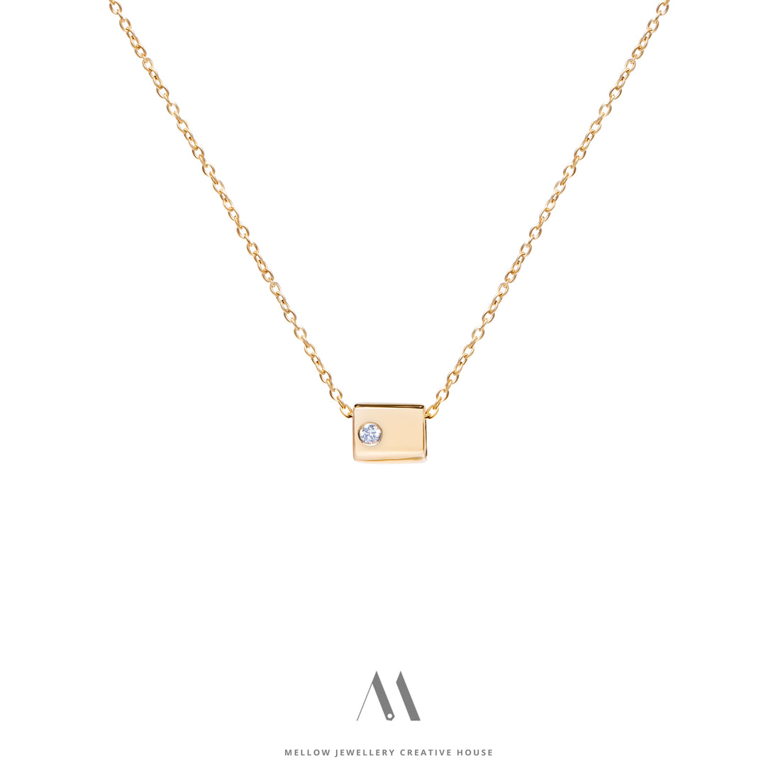 14k solid gold necklace N4/AuD33