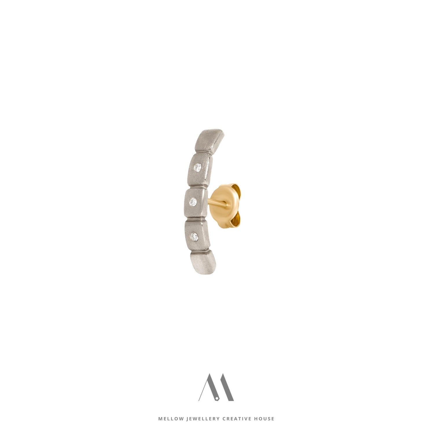 Solid gold Diamonds earrings E3/Au88 - Mellow Jewellery Creative House