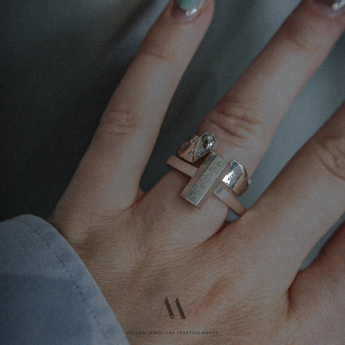 Sterling silver Ring R5/SiE84 - Mellow Jewellery Creative House