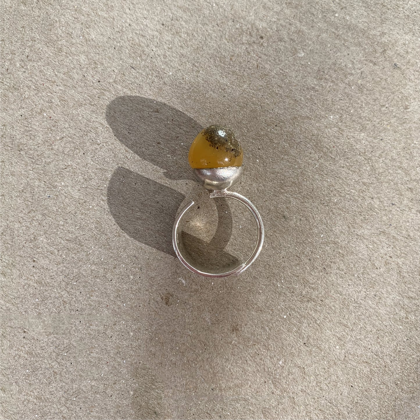 Baltic Amber sterling silver ring R5/A01