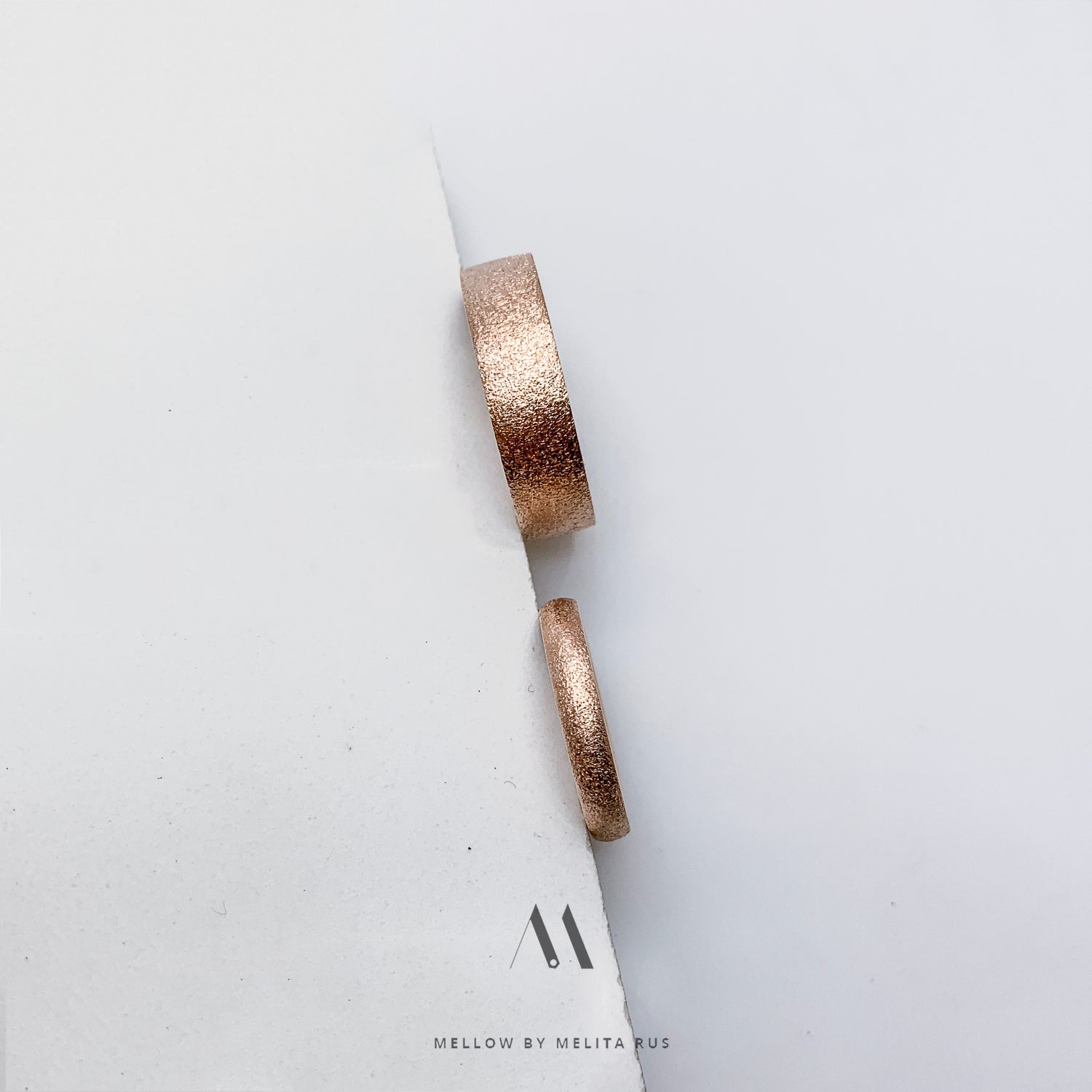 Custom made rose gold wedding rings CMW/18