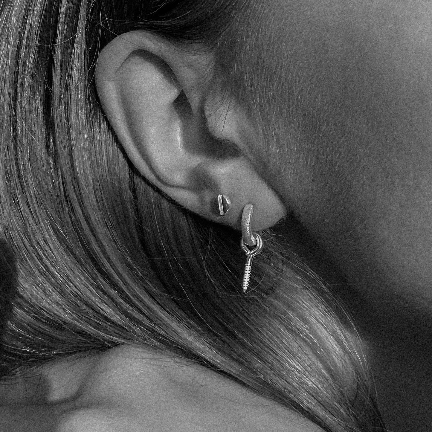 Sterling silver hoop earrings E3/SiE168