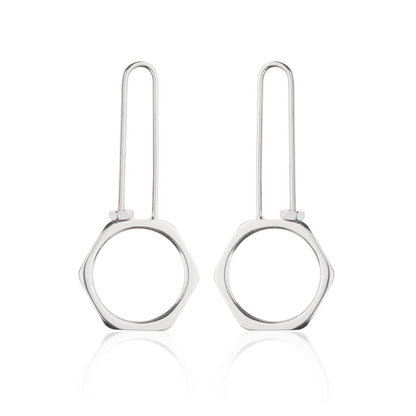 Sterling silver handmade concept jewellery earrings