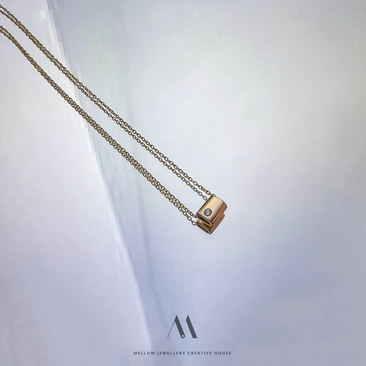 14k solid gold necklace N4/AuD30
