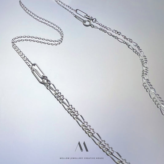 Sterling silver statement necklace N4/SiE54