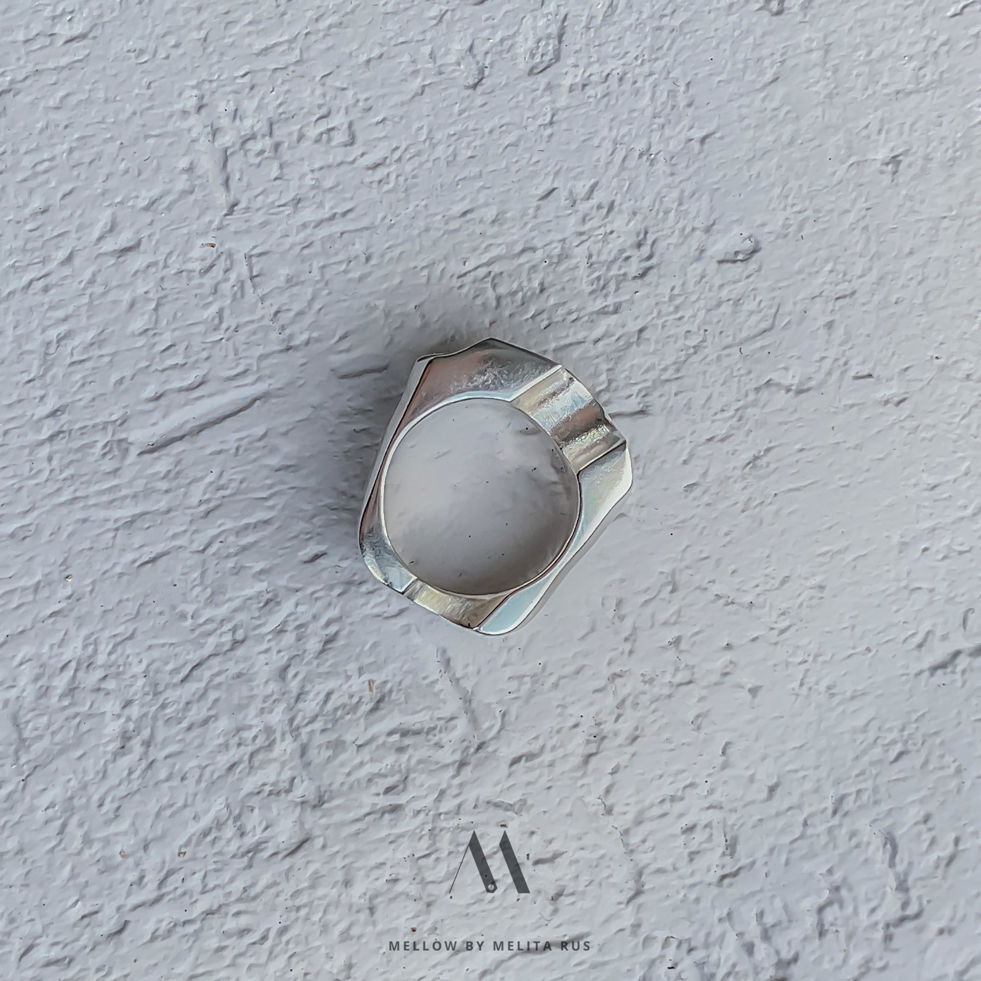 Sterling silver moon Ring R5/SiE10