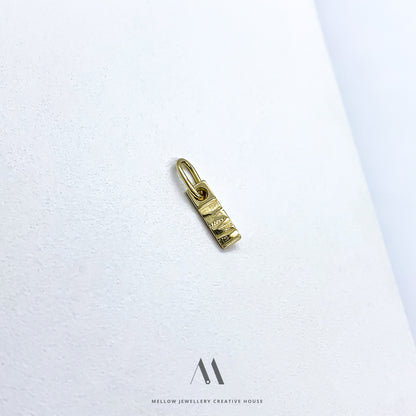 14k solid gold pendant P6/Au003