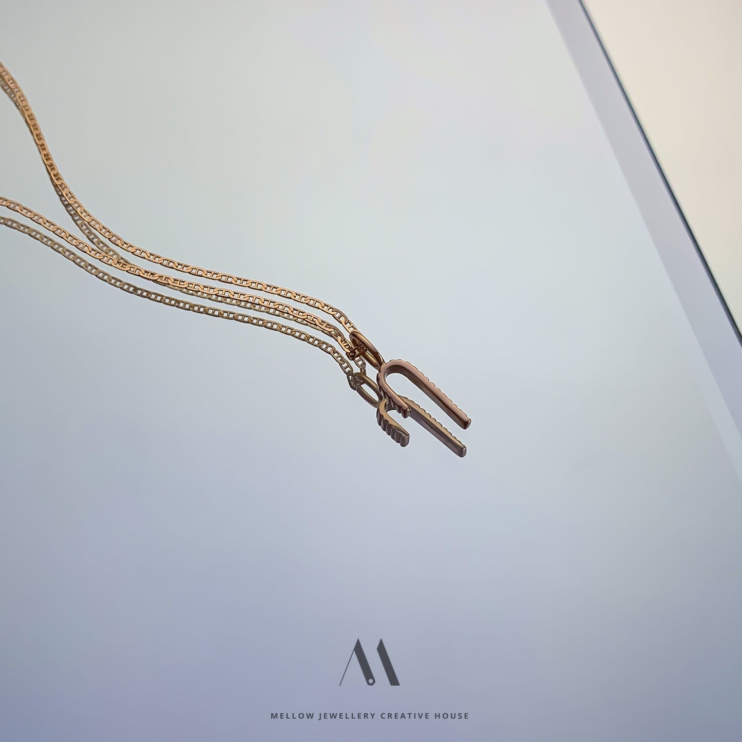 14k solid gold necklace N4/Au012