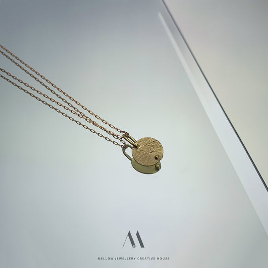 14k solid gold necklace N4/Au013
