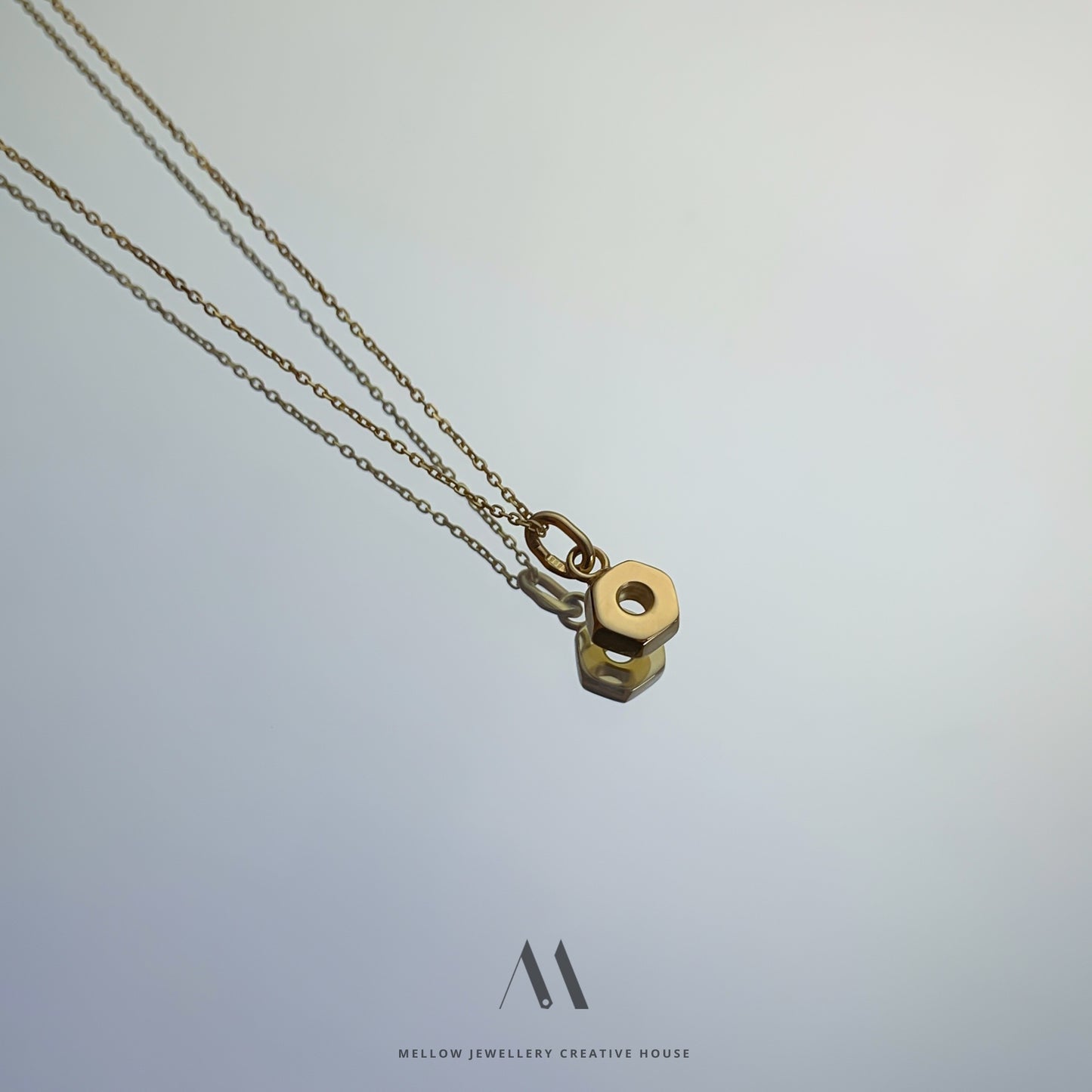 14k solid gold necklace N4/Au016