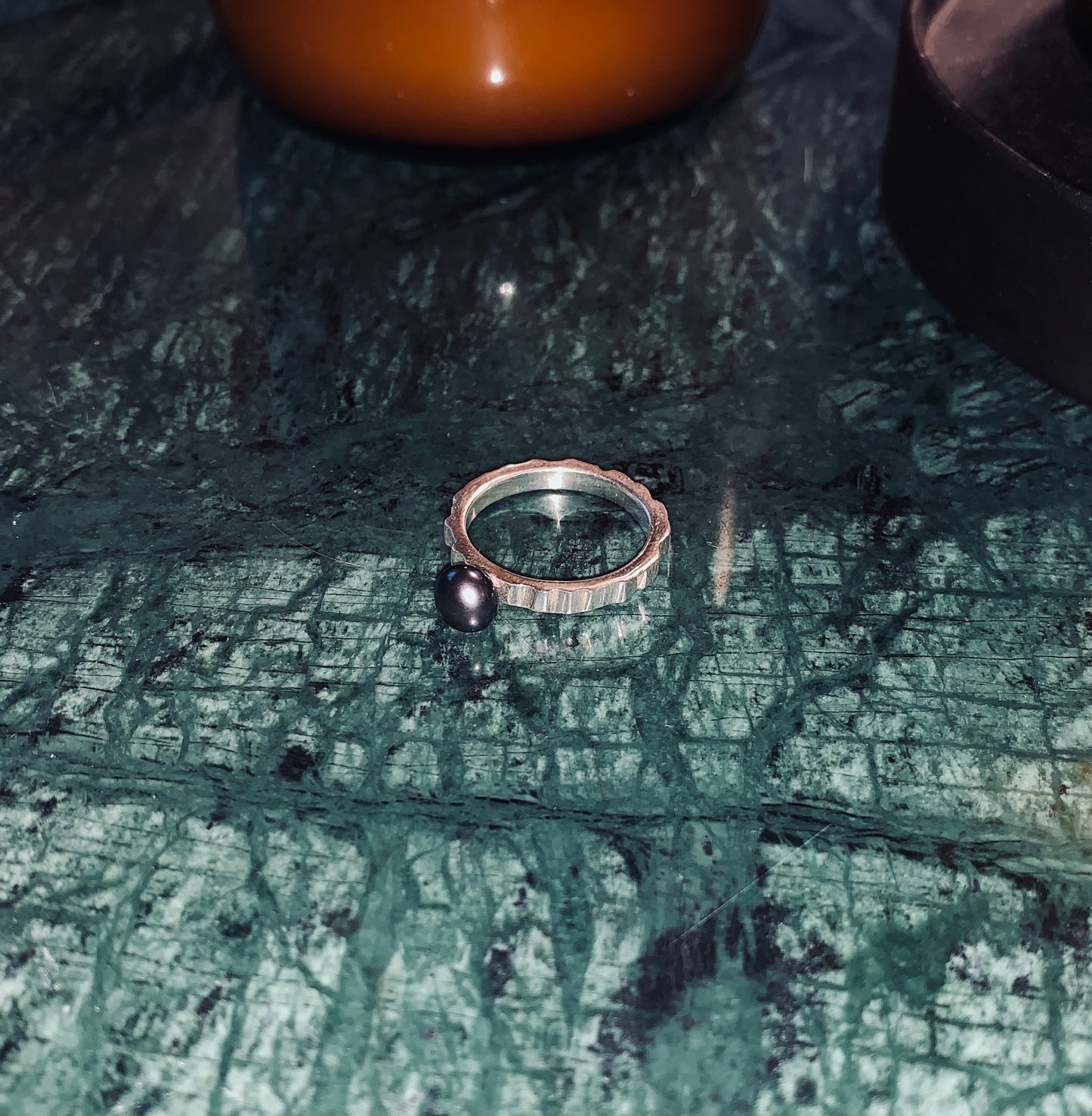 Sterling silver pearl ring R5/SiP01