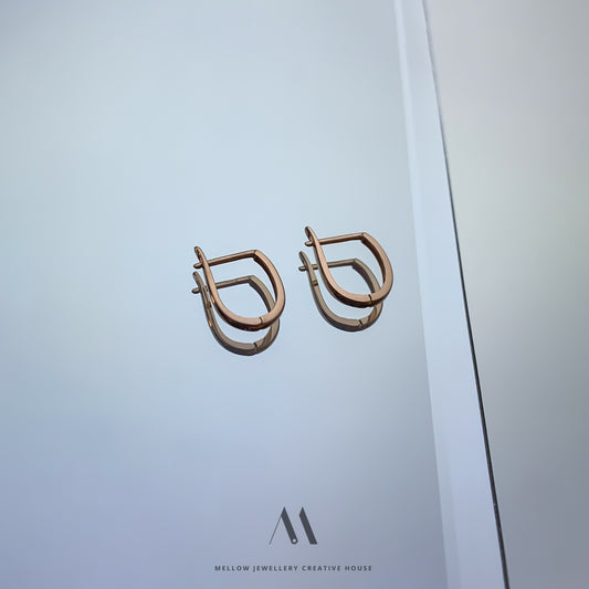 14k Solid gold earrings E3/Au08