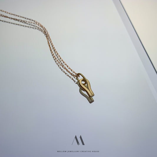 14k solid gold necklace N4/Au015
