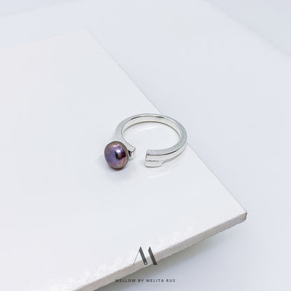 Sterling silver pearl ring R5/SiP12