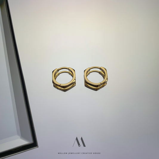 14k Solid gold earrings E3/Au12