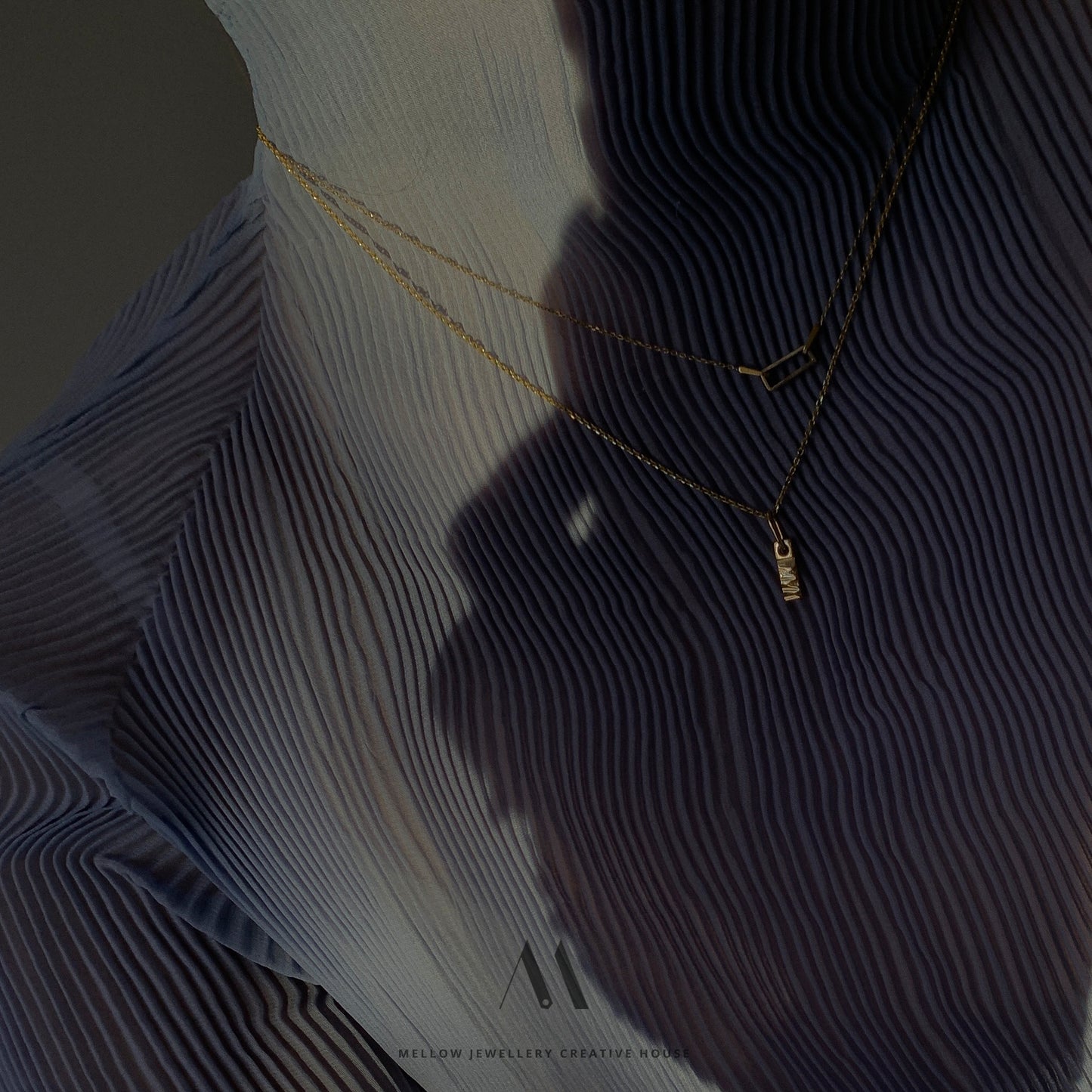14k solid gold necklace N4/Au009