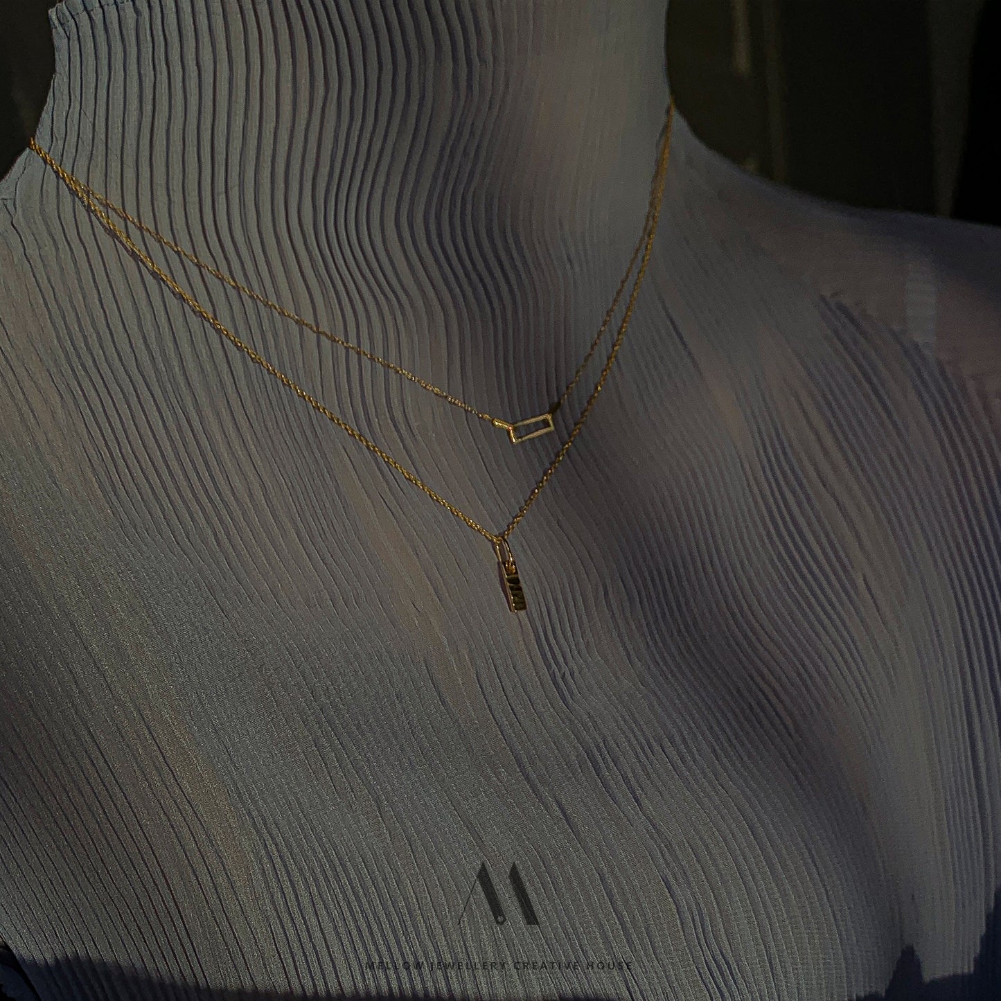 14k solid gold necklace N4/Au009
